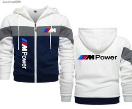 2023 Primavera Autunno Bmw m Power Outdoor Men039s Abbigliamento Casual Maglione Giacca in pile caldo Felpe con cappuccio Harajuku Coat8987423