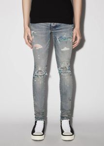 2023 printemps nouveau modèle de luxe hommes jeans de créateur skinny déchirés en détresse ~ taille américaine 28-38 jeans ~ haute qualité slim moto moto biker causal denim pantalon hip hop jeans