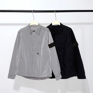 2023 lente shirt voor mannen merk straat steen jas shirts designer hoodies winddicht perfecte details reflecterend nylon oversized w293j