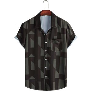 2023 Lente/Zomer Nieuw Strandshirt voor heren met korte mouwen en Hawaiiaanse vrije tijd bedrukte overhemdstijl
