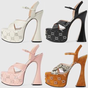 2023 printemps été nouvelles sandales pour femmes luxe semelle épaisse sandales à talons hauts par des designers européens et américains Western Banquet Party chaussures pour femmes