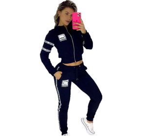 2023 Spring Tracksuits Dames 2 -delige set print jas en broek Sportwear dames sportpak capuchon zippers sweatshirt set vrouw