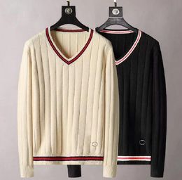 2023 ss diseñador suéter de lujo hombres y mujeres gradiente jacquard letras hombres París fashio camiseta calle manga larga Serpiente