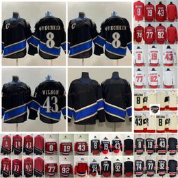 2023 Stadium Series 8 Alex Ovechkin Jerseys de hockey Negro Reverso Retro 77 TJ Oshie 92 Evgeny Kuznetsov Nicklas Backstrom 43 Tom Wilson John Carlson