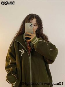 2023 Star Print Hoodies Dames Y2K Aesthetische Vintage Grunge Tops 2023 Kleding Loose Casual Zip Up Sweatshirt Harajuku Streetwear 0407H23