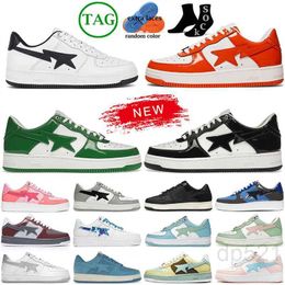 2023 Estrellas Diseñadores Zapatos casuales Negro Blanco Azul Plataforma Patente Sk8 Sk Sucio Viejo Zapatillas de deporte Cuero Verde Multi Jjjjound Hombres Mujeres