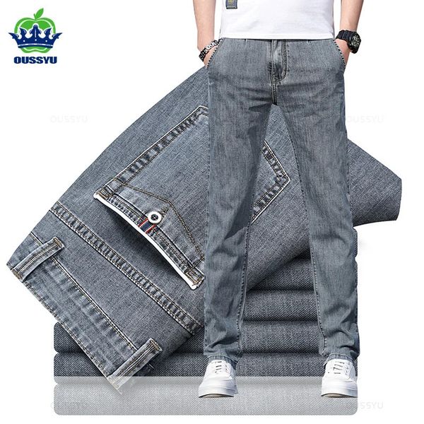 2023 Stretch Skinny Jeans Hommes Mode Casual Slim Fit Denim Designer Pantalon Élastique Gris Marque Pantalon Mâle Grande Taille 38 40 240226