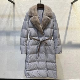 2023 styles mode Long Down Coats OeroS Women Luxury Mink Fur Lady Puffer Puffer Jacket 231220