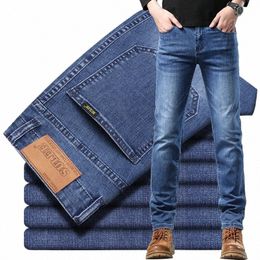 2023 Sulee Brand Top Style classique Hommes Streetwear Busin Casual Bleu Gris Stretch Cott Denim Pantalon Cargo Jeans M7gI #