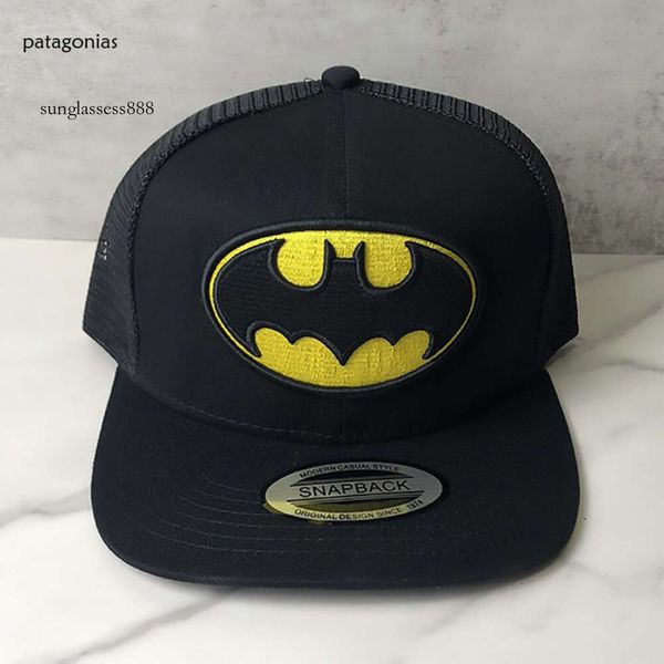 Chapeau plat Batman d'été 2023, chapeau de Baseball de la ligue de Justice Dc, marque de mode américaine, chapeau en maille noire, chapeau respirant