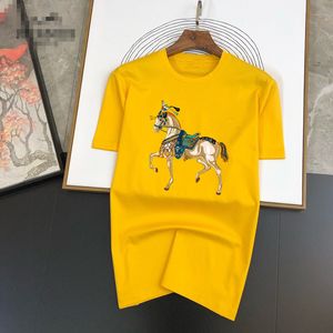 2023 Zomer Katoen Cartoon Brief Afdrukken Mannen Casual T-shirts Ronde Hals Korte Mouwen Ademend Mode Heren Tees FB015