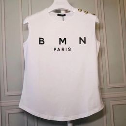 2023 Zomer Designer Mode Vrouwen T-shirt Mouwloos Katoen Harajuku Straat Heren T-shirt Casual Sport Meerdere Kleuren