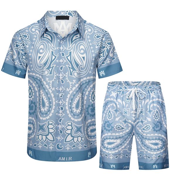 2023 été mode survêtements pour hommes pantalons de plage hawaïens ensemble chemises de créateurs impression chemise de loisirs homme slim fit le conseil d'administration manches courtes plages courtes