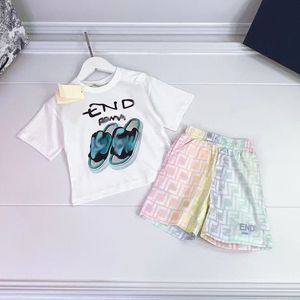 2023 zomer FD nieuwe kindershirt korte mouwen pak mannen en vrouwen baby pak korte mouwen broek tweedelig pak westerse stijl tij