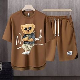 2023 Summer Men Vêtements Tracks Costs Japan Fashion HARAJUKU 2 pièces Set Set Casual Short SHIRTSSHORS 240511