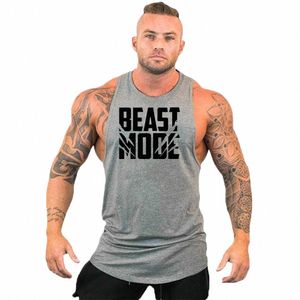 2023 Summer Men's Sport Vest Gyms Fitn Cott Débardeurs Joggers Sleevel T-shirt Homme Basketball Training Beast Mode Vest j8hi #