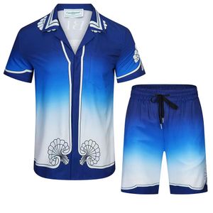 2023 Sumy Sports Men's Sports Suit Polo Shorts Suit Fashion Street Trend Designer Corme de chemise imprimée