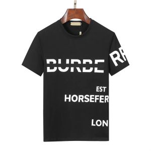 2023 été T-shirts pour hommes noir et blanc nouveau fil double 100% coton tissu plaid classique marque européenne et américaine lettre motif variété lâche