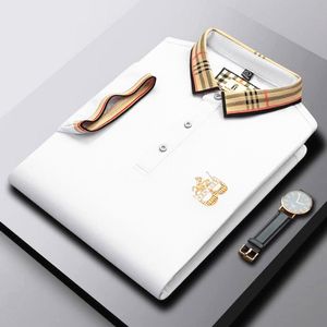 2023 Zomer heren T -shirt Polo's Zwart Witte kleur Classic Domessa Print Fashion 100% Cotton Casual 4XL 2XL