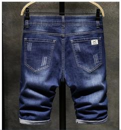 2023 zomerheren denim shorts business casual losse rechte rek jeans mannelijk modemerk herenkleding 240422