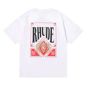 2023 Summer Mens Designer T -shirt Rhude Casual Shirts Man Dames T -stukken T -short mouwen