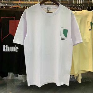 2023 Summer Mens Designer T-shirt Rhude Chemises décontractées Homme Femmes Tees Manches courtes Top Vendre Luxe Hommes Hip Hop Vêtements US TAILLE ch08
