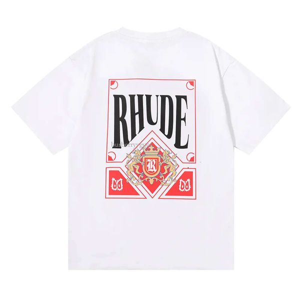 2023 Summer Mens Designer T-shirt Rhude Shirts Casual Homme Womens Tees Sleeves Top Sell Men Hop Hop Vêtements Big Taille