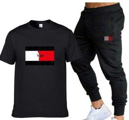 2024 Summer Mens Tracksuit 3xl Brand Designer Sportswear Sportswear Cotton Tenues à manches courtes T-shirt T-shirt Tee Pantalon Pantalon Set Sweats Sweats Men 2 PCS Vêtements