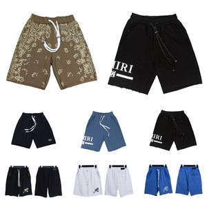 2023 Summer New Designer de haute qualité pour hommes et femmes pur coton Am Shorts High Street Printing Fashion Wear avec Shorts A014