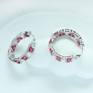 2023 Verano Nueva Moda Geometría Pendientes de circón Mujeres Marca de lujo 3A Circón Exquisitos Pendientes Encanto Mujer Pendientes de gama alta Regalos de la joyería del banquete de boda