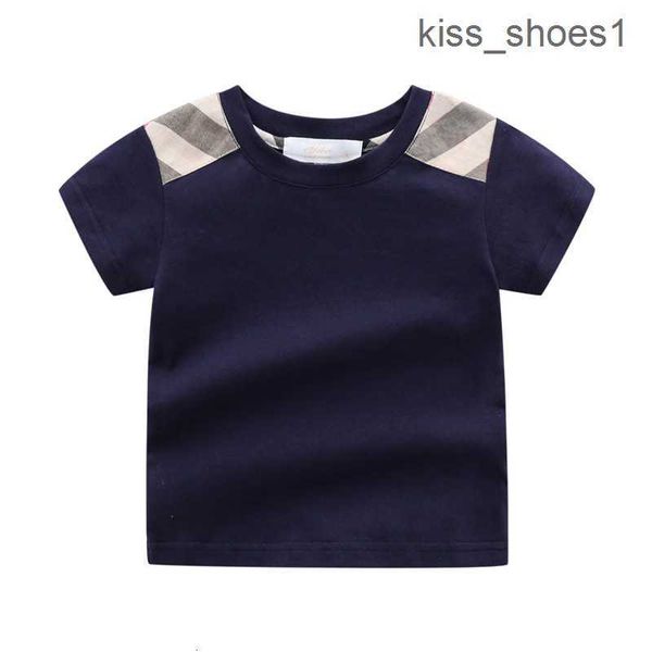 2023 été nouveau Style de mode enfants vêtements garçons et filles à manches courtes coton haut rayé T-shirt