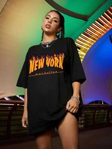 2023 zomer nieuwe gothic bedrukte auto losse t-shirt korte mouw stijl batch mode shirts Plus size T-shirt luly