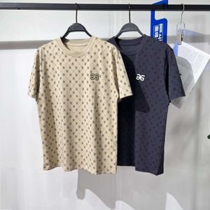 2023 Zomer Nieuwe Mannen Koreaanse Editie Trendy Mode Full Body Gedrukt Geborduurd T-shirt Jeugd Losse Korte Mouwen T-shirt