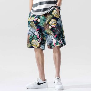 2023 Zomer Nieuwe herenbroek met losse print, grote mode-casual Hawaiiaanse strandbroek met rechte pijpen