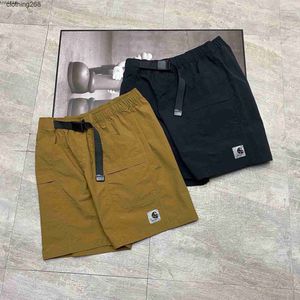 2023 Été Nouveaux shorts pour hommes Marque d'outillage de mode Carhart Style militaire Étiquette de montagne Grande poche Travail Séchage rapide Nylon Split Mid Pantalon Tendance