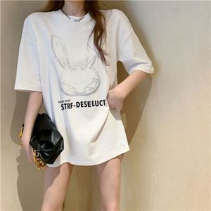 2023 été nouveau pur coton diamant chaud polyvalent décontracté ample T-shirt femmes édition coréenne INS haut tendance