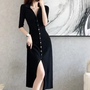 2023 Zomer Nieuwe stijl Elegant Xiao Xiang San/Ro Slim Fit en Slim High End Fashion Fashionable Mid Length Breaked Dress