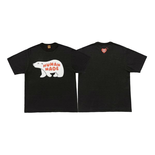 2023 Été Petit Ours Polaire Imprimé HUMAN MADE T-shirts pour hommes Dessin animé 100% coton T-shirt à manches courtes pour hommes femmes S-2XL Japan Tide Brand Tee