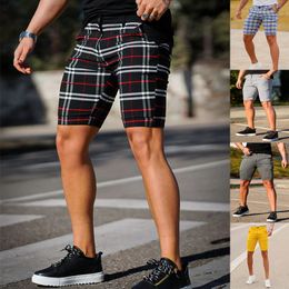 2023 Summer Suit Shorts Slim Fit Plaid Large Plus Size Casual Shorts pour hommes