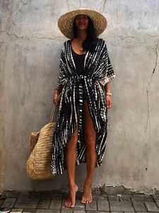 2023 sommer Bademode Cover Up Kimono Cape Frauen Strand Pareo Kleid Urlaub Femme Kleidung Tunika Bikini Abdeckung-ups Bademode