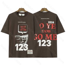 2023 T-shirt d'été pour hommes et femmes Mode High Street Marque Rrr123 Sports de loisirs américains Lunettes en vrac Kid Imprimer Col rond Manches courtes GB4Q