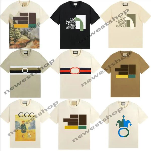 2023 Camisetas de verano para hombre bordado abeja camiseta de lujo Europa Top camisas moda para mujer diseñador camiseta mujer calle casual algodón camiseta camiseta orden de la mezcla