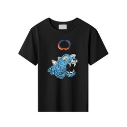 2023 Zomer Dunne Stijl Kinderkleding Nieuwe Meisjes En Jongens Katoenen T-shirt Klassiek Gedrukt Kinderkleding Korte Mouw Onderkant CSD2310186