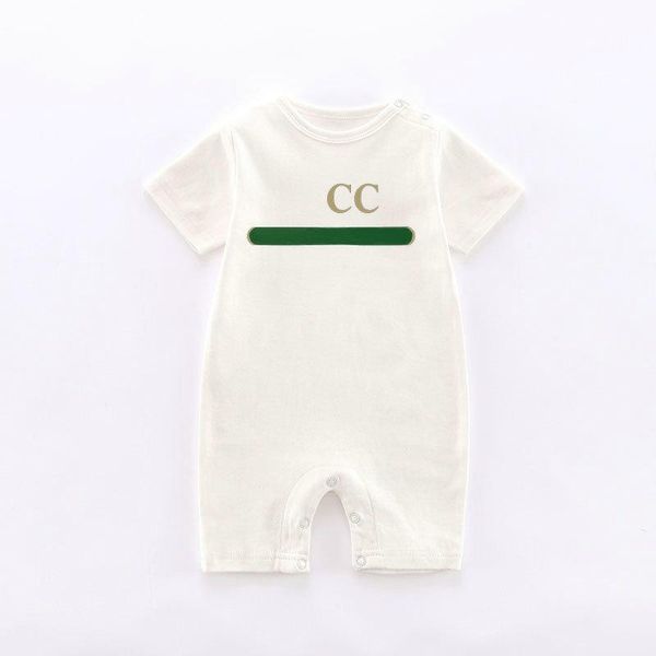 2023 Zomer Peuter Baby Baby Jongen Ontwerpers Kleding Pasgeboren Rompertjes Korte Mouw Katoenen Pyjama 0-18 Maanden Kinderen meisje Jumpsuits