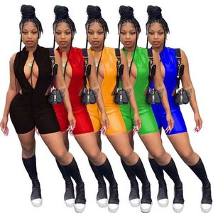 2023 été femmes combinaisons body mode Station internationale Sexy barboteuses en cuir à dos ouvert 5 couleurs
