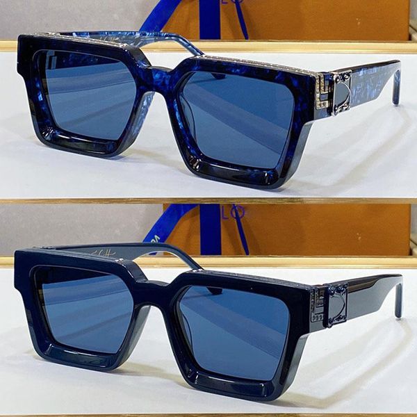 2023 lunettes de soleil pour femme millionnaire classique lunettes Z1601e hommes femmes nouvelle couleur mode luxe concepteur lunettes de soleil fête fête bleu lentille uv