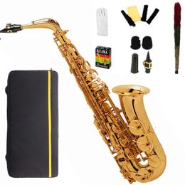 2023 Super Action 80 Serie II Negro de oro negro Alto EB Saxofón saxo plano con boquilla de casos de cañas profesionales