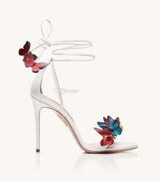 2023 Super kwaliteit Designer High Heels Sandals Papillon Sandaal 105 mm kleuren vlinder sexy dame jurk bruiloft bruid hakken hakband dunne hak met originelen doos