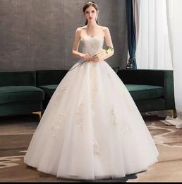 2023 Super Quality Sweetheart halslijn bruid met handgemaakte kralen bruiloft baljurk met kanten luxe en elegant