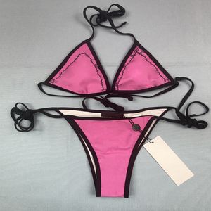 2023 Maillot de bain bikini européen et américain dame lettre géométrique imprimé bikini design été deux pièces maillots de bain nylon 9 styles taille s-xl vêtements de marque de luxe